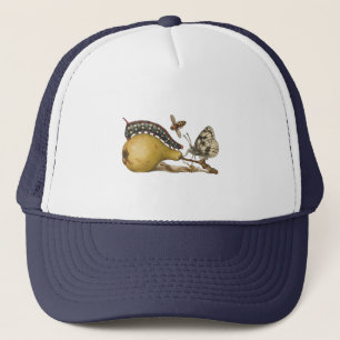 Butterfly Bee Fruit Insect Illustration Truckerkappe