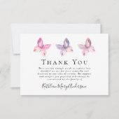 Butterfly-Beerdigung-Beileid Dankeskarte (Vorderseite)