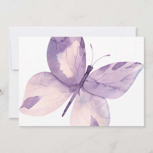 Butterfly Beerdigung Feier des Lebens Foto Invita Einladung (Rückseite)