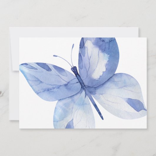 Butterfly-Beerdigung zum Foto des Lebens Einladung (Rückseite)