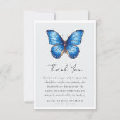 Butterfly Beileid Beerdigung Dankeskarte (Vorderseite)