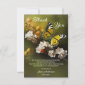 Butterfly Beileid Foto Danke Karte (Vorderseite)