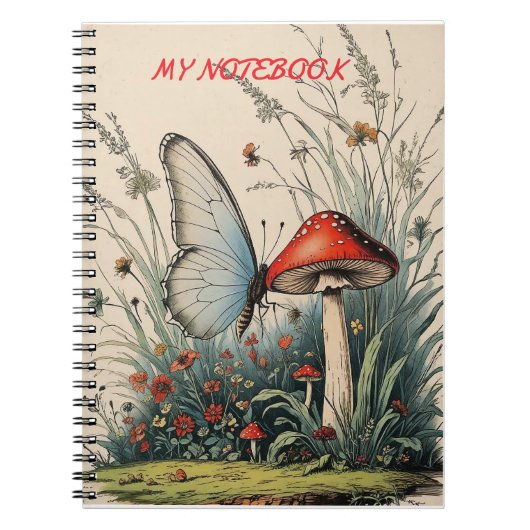 Butterfly Beneath the Bloom Notizblock (Vorderseite)