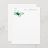 Butterfly Beruflich Minimalistisch Schlicht Mitteilungskarte (Vorne/Hinten)