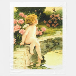 BUTTERFLY Bessie Pease Gutmann Art Fleecedecke