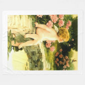 BUTTERFLY Bessie Pease Gutmann Art Fleecedecke (Vorderseite (Horizontal))