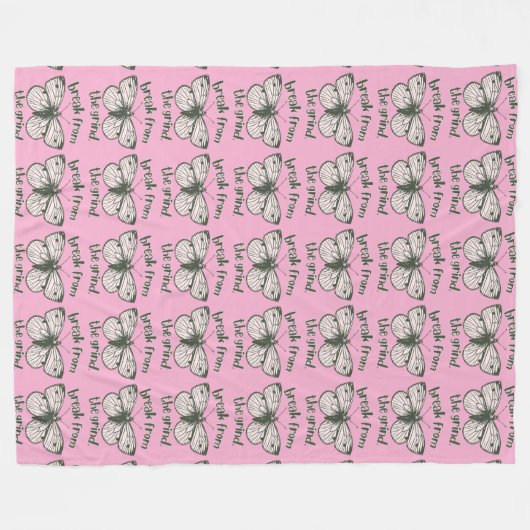 Butterfly BFTG Fleece Blanket (Vorderseite (Horizontal))