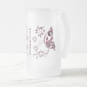 Butterfly-Bierglas Mattglas Bierglas (VorderseiteRechts)