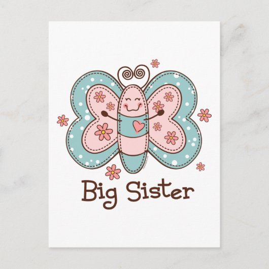 Butterfly Big Sister Postkarte (Vorderseite)