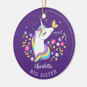 Butterfly Big Sister Unicorn Weihnachtsschmuck (Links)