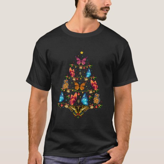 Butterfly Bird Butterfly Tree T-Shirt (Vorderseite)