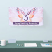 Butterfly Birthday Background Banner (Messe)