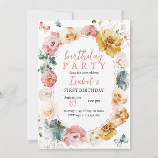 Butterfly Birthday Einladung