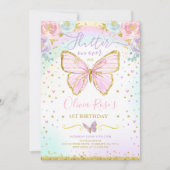 Butterfly Birthday Einladung Butterfly Party (Vorderseite)