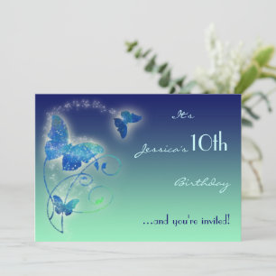 Butterfly Birthday Einladungskarte Einladung