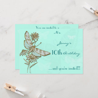 Butterfly Birthday Einladungskarte Einladung