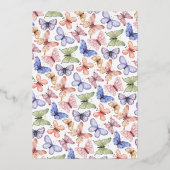 Butterfly Birthday Folieneinladung (Rückseite)