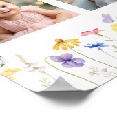 Butterfly Birthday Foto Milestone Poster (Ecke)