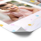 Butterfly Birthday Foto Milestone Poster (Ecke)