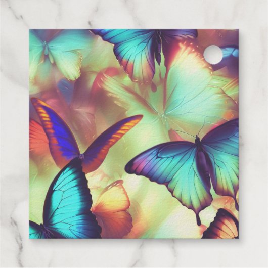 Butterfly Birthday Geschenkanhänger (Rückseite)