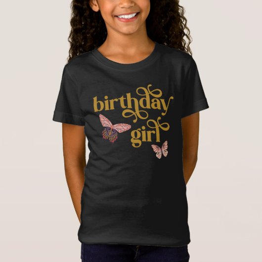 Butterfly Birthday Girl Shirt (Vorderseite)