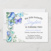 Butterfly Birthday invite, Butterfly Birthday, Einladung (Vorderseite)