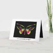 Butterfly Birthday Karte (Rückseite)