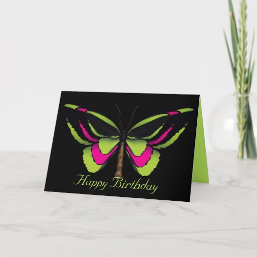 Butterfly Birthday Karte (Vorderseite)