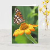 Butterfly Birthday Karte (Gelbe Blume)