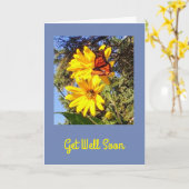 Butterfly Birthday Karte (Gelbe Blume)