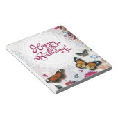 Butterfly Birthday Notizblock (angewinkelt)