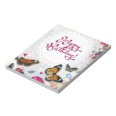 Butterfly Birthday Notizblock (Rotiert)