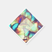 Butterfly Birthday Paper Serviette (Ecke)