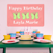 Butterfly Birthday Party Banner