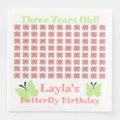 Butterfly Birthday Party Serviette (Vorderseite)