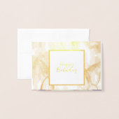 Butterfly Birthday Personalisiert Foil Card Folienkarte (Vorderseite mit Umschlag)