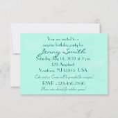 Butterfly Birthday RSVP-Karte Einladung (Rückseite)