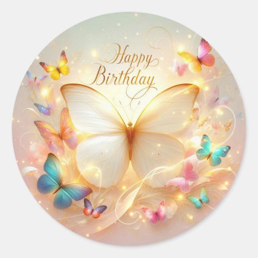 Butterfly birthday sticker  (Vorderseite)