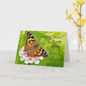Butterfly Birthday wünschcard Karte (Gelbe Blume)