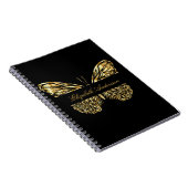 Butterfly Black Gold Notizblock (Rechte Seite)