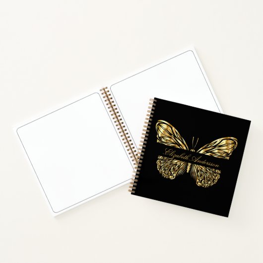 Butterfly Black Gold Notizblock (Innenseite)