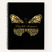Butterfly Black Gold Notizblock (Vorderseite)