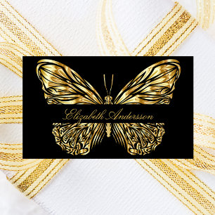 Butterfly Black Gold QR-Code Rechteckiger Aufkleber