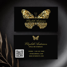 Butterfly Black Gold QR-Code