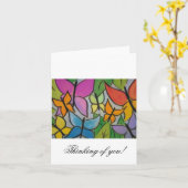 Butterfly Blank Card, Thinking of You Karte (Gelbe Blume)