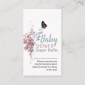 Butterfly-Blätter Elegant Baby Duwer Windeln Winde Begleitkarte (Vorderseite)