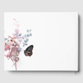 Butterfly-Blätter, elegante Babydusche Gästebuch (Rückseite)