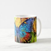 Butterfly-Blätter Tranquil Friedlich Kaffeetasse (VorderseiteRechts)