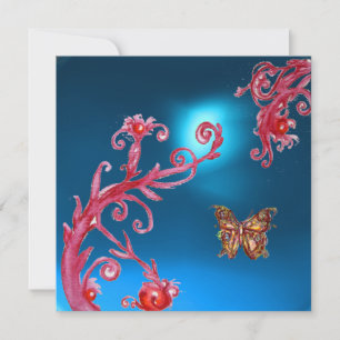 BUTTERFLY BLAUE SAPPHIRE hell rosa, rot Einladung