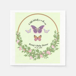 Butterfly Bliss: Babydusche Napkin Serviette